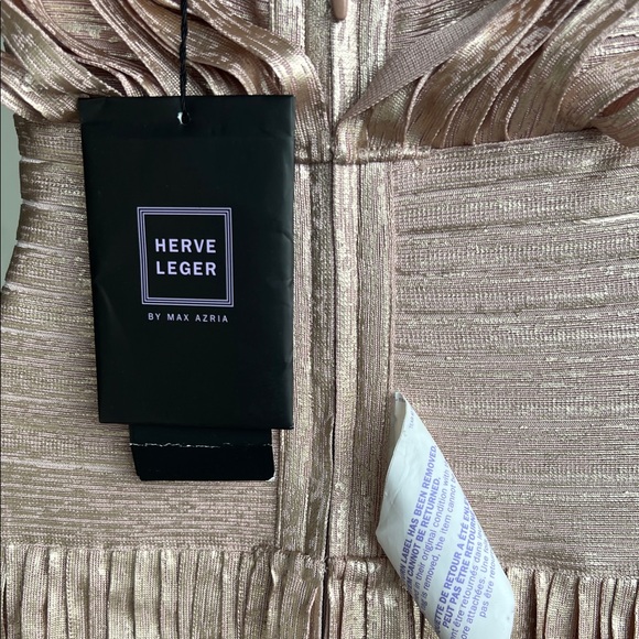 Herve Leger Shimmering Pink Mini Dress - Picture 2 of 7